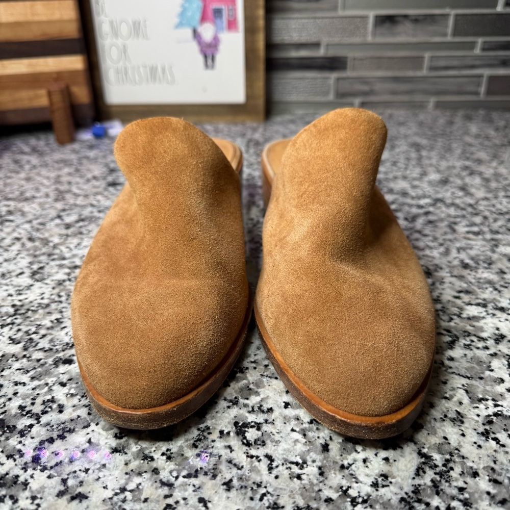 Soludos Anthropologie Venetian in Tan Suede Brown Suede Women's Mules Size 9 - Picture 5 of 10